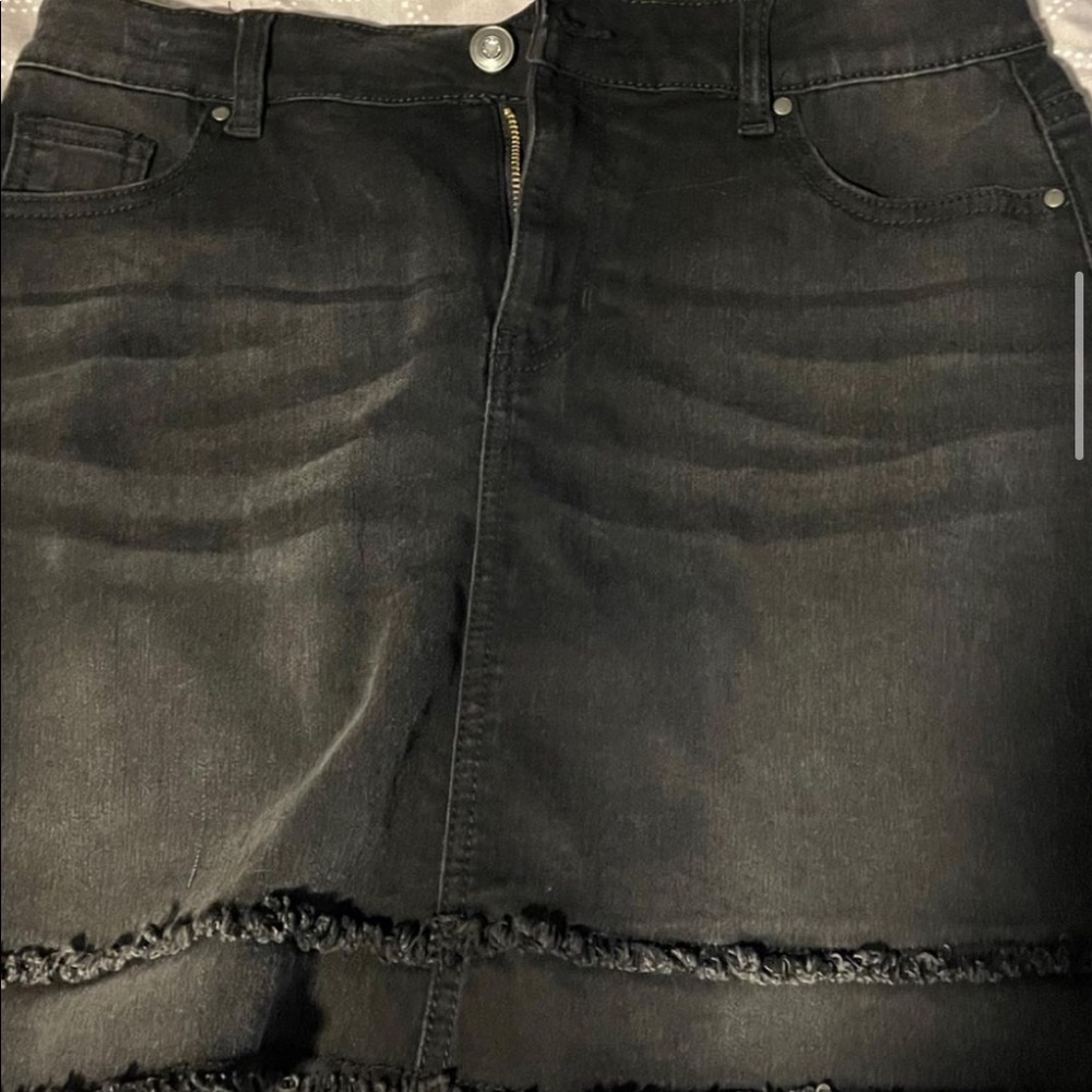 black denim skirt